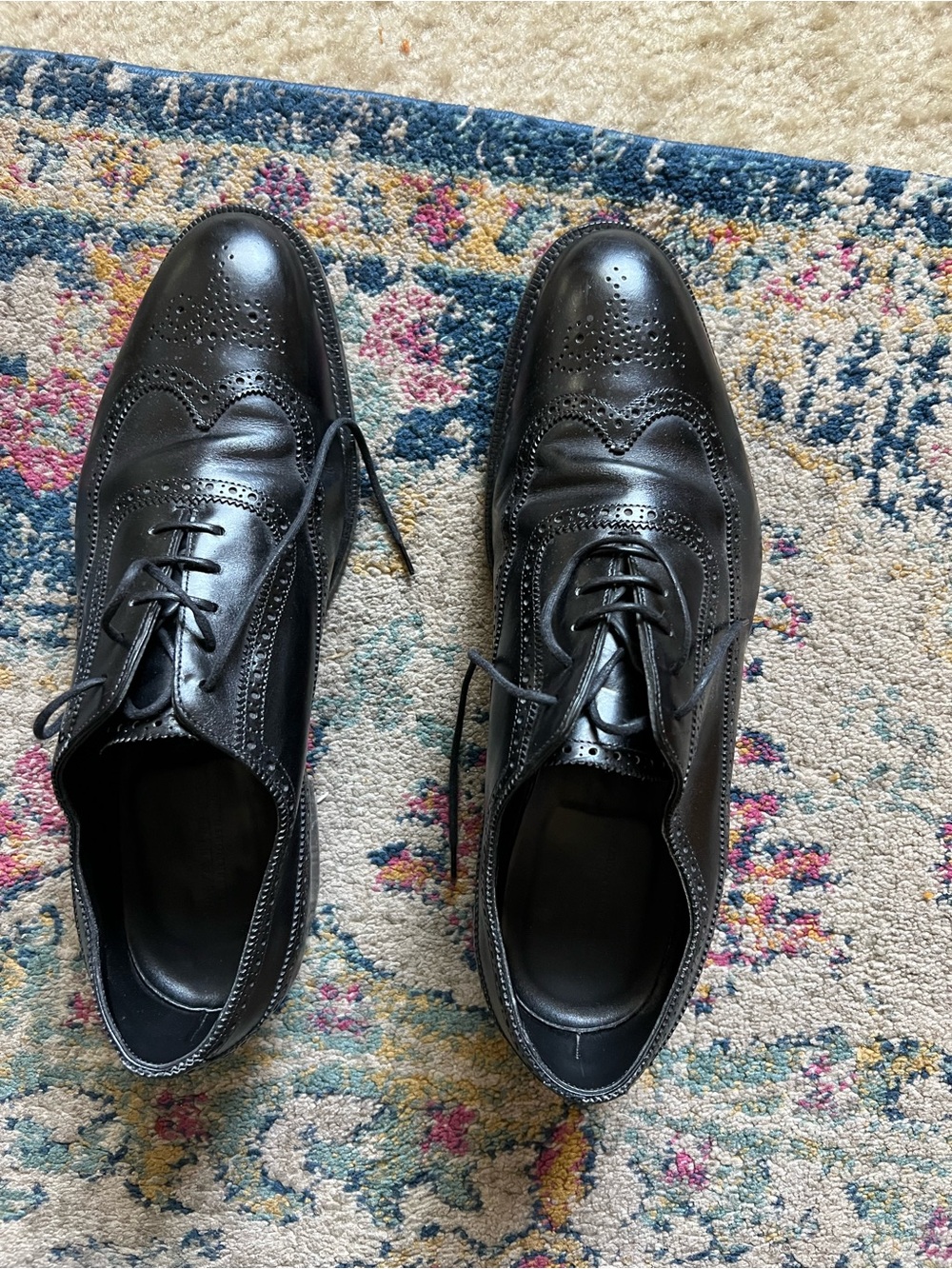 Edward Green- Men's Black Leather Wingtip Dress Shoes
